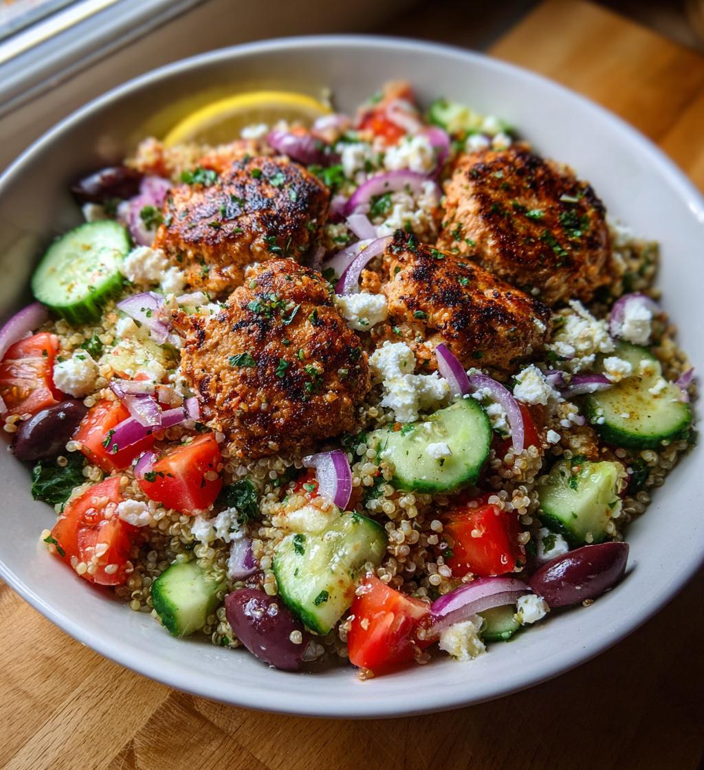 Healthy Greek Ground Chicken Bowls