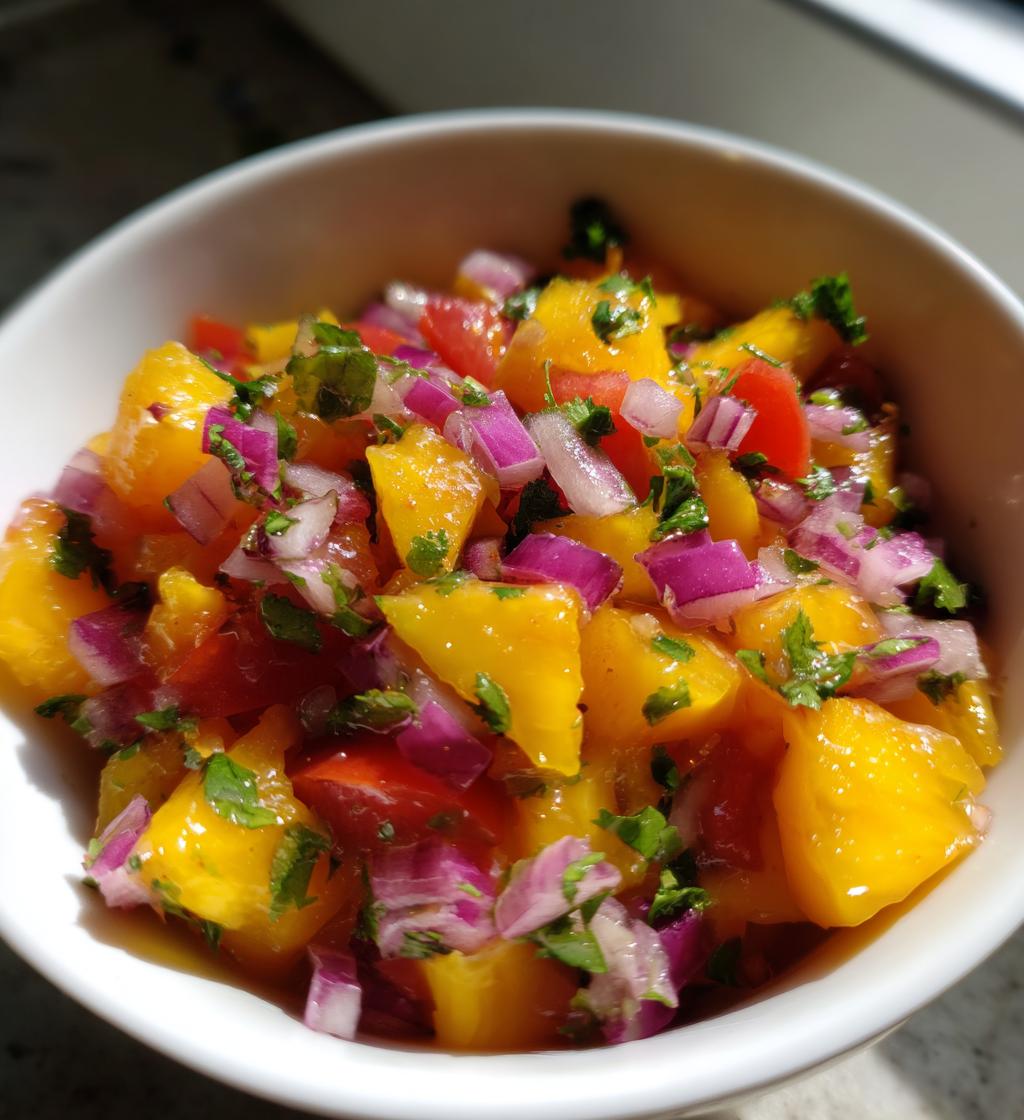 Healthy Peach Cherry Salsa - detail 1
