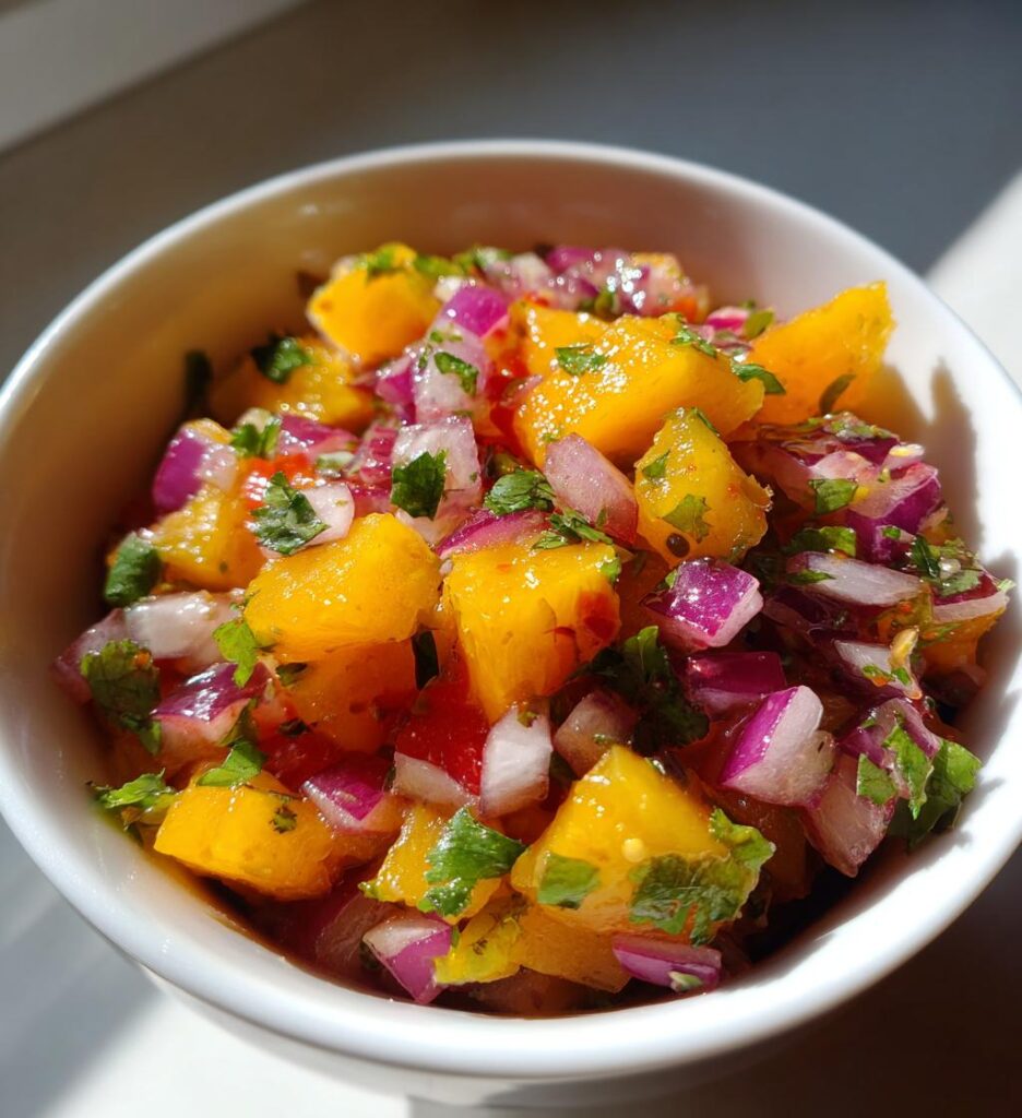 Healthy Peach Cherry Salsa