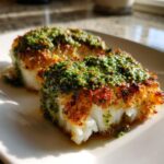 Healthy Pesto Parmesan Baked Cod