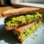 High Protein Avocado White Bean Sandwich