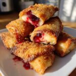 Homemade Air Fryer Cherry Cheesecake Egg Rolls