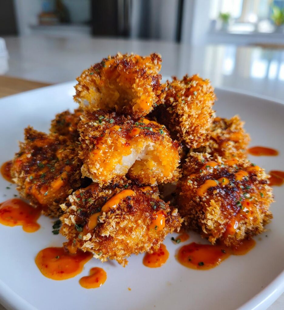 Homemade Crispy Bang Bang Salmon Bites