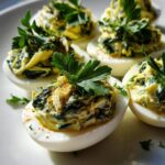 Keto Spinach Artichoke Deviled Eggs