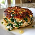 Keto Spinach Feta Turkey Burgers