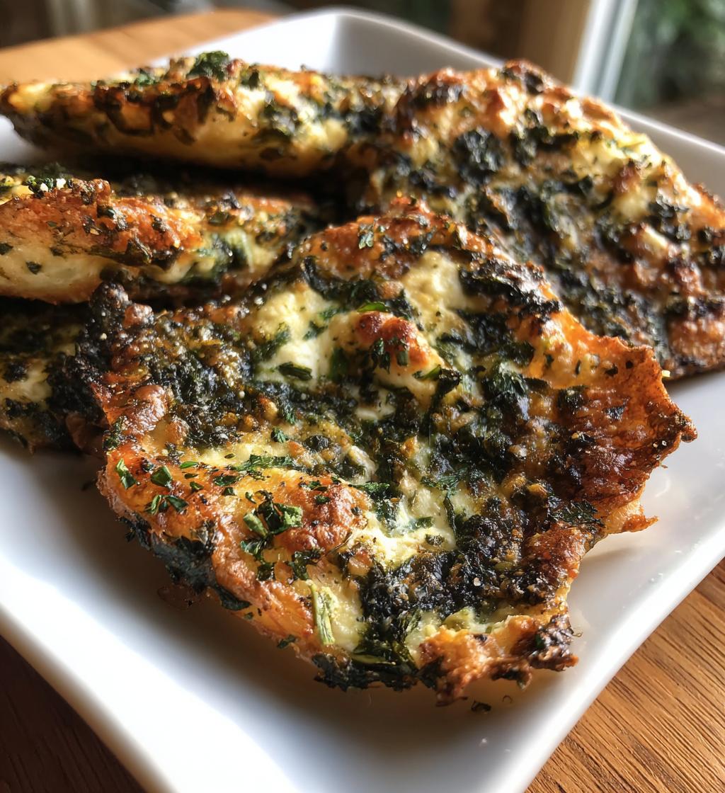 Mediterranean Spinach and Feta Crisps - detail 1