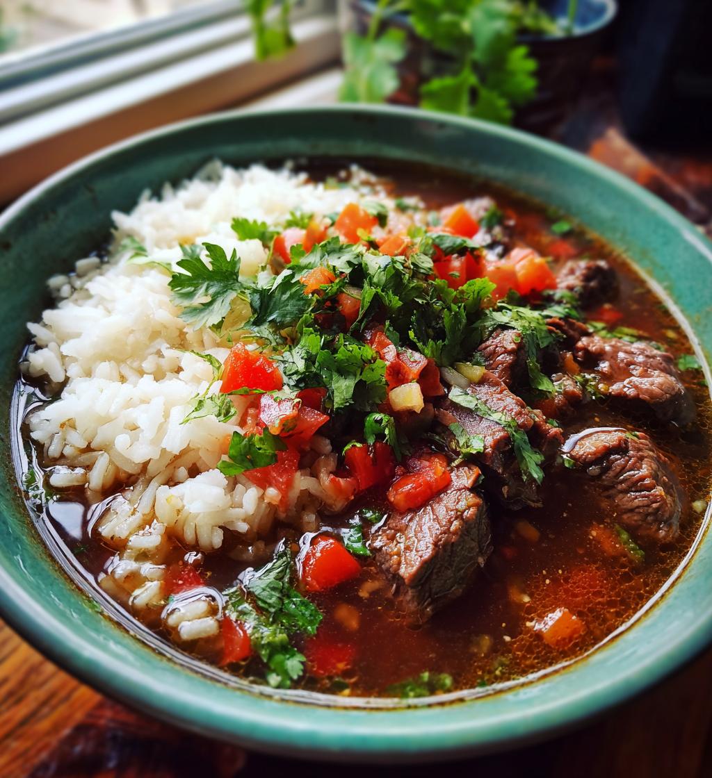 Mexican Beef and Rice Soup - detail 1