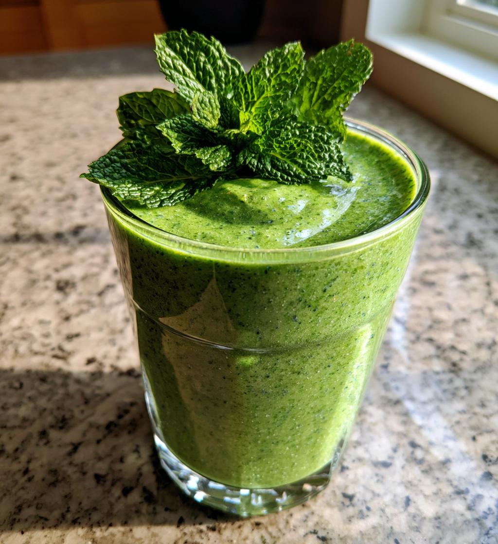 Mint Chip Spirulina Smoothie - detail 1