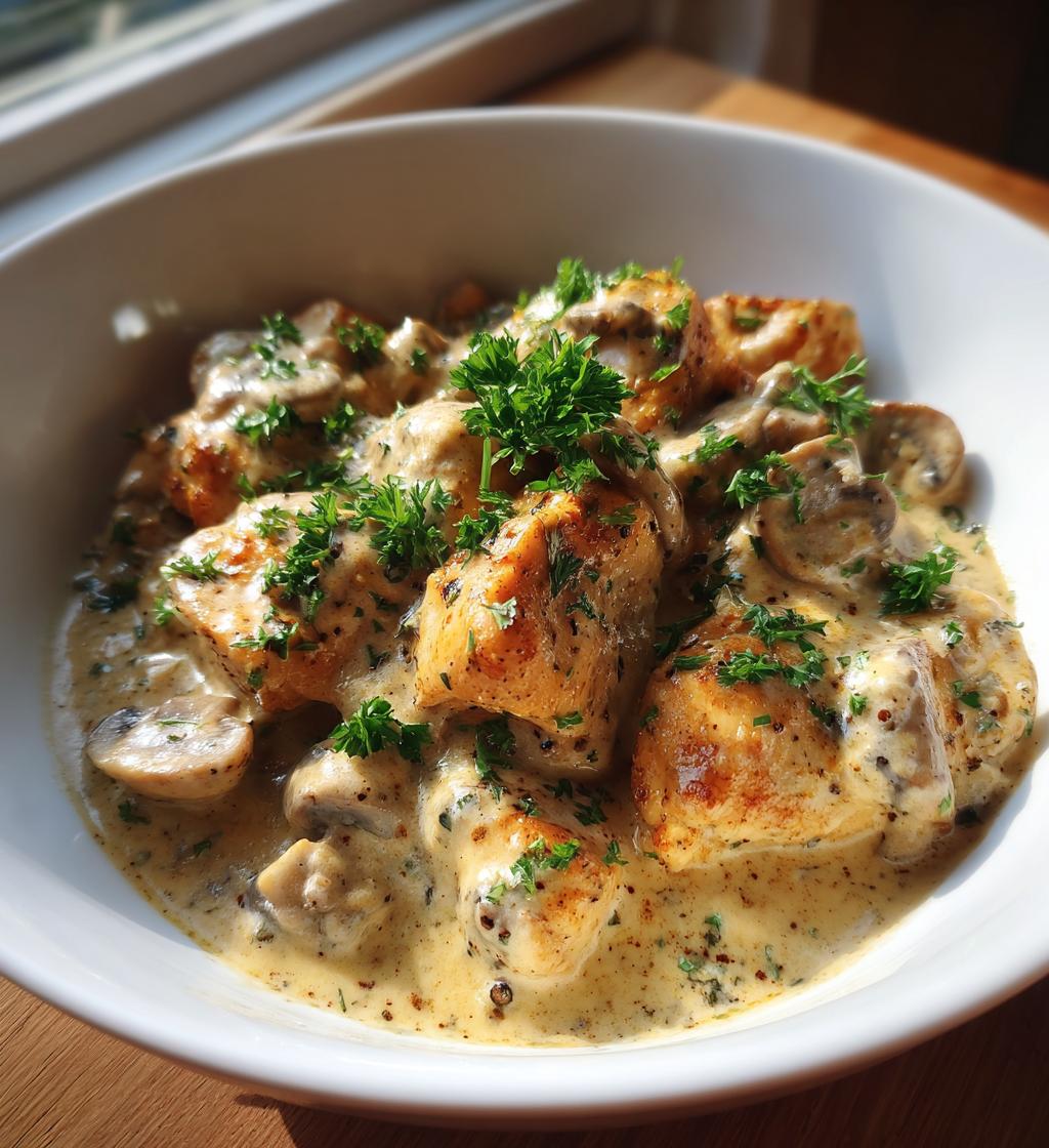 Mushroom asiago chicken