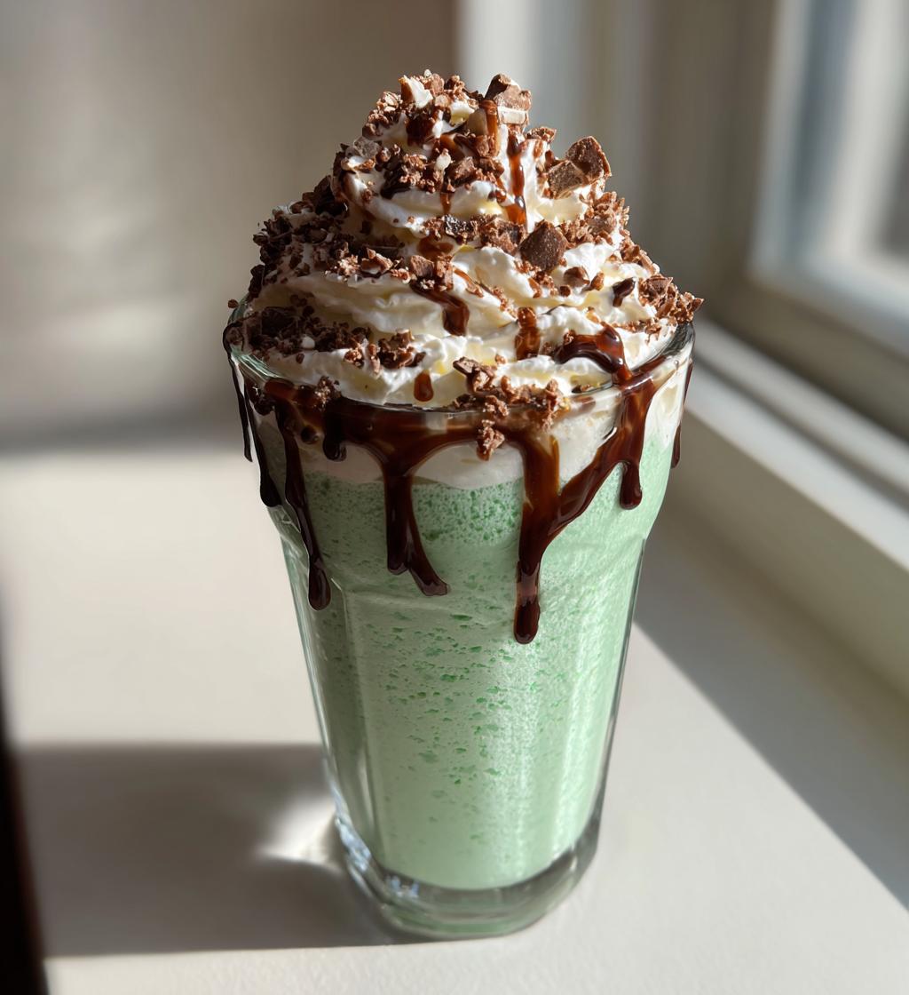 No Churn Peppermint Ice Cream Milkshake - detail 1