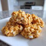 No bake peanut butter Cornflake cookies with marshmallows