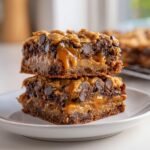 Peanut Butter Caramel Toffee Chocolate Chip Cookie Bars