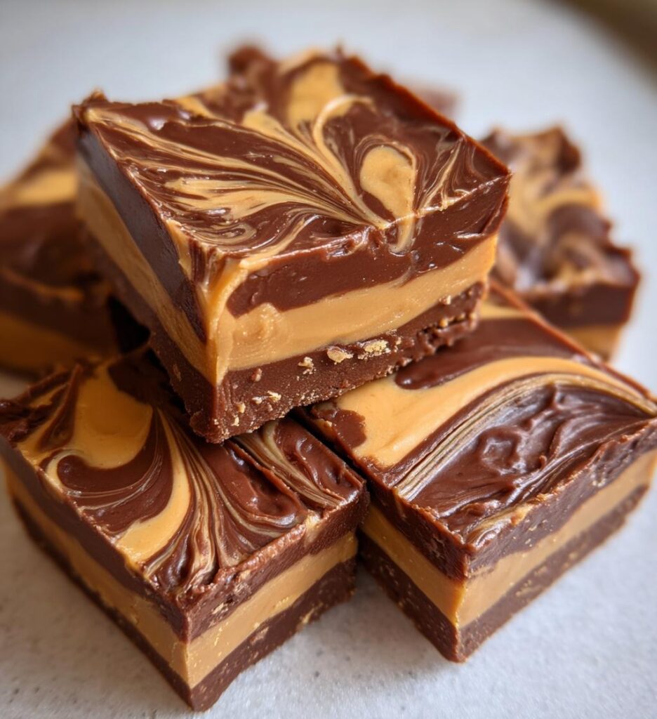 Peanut Butter Chocolate Swirl Fudge
