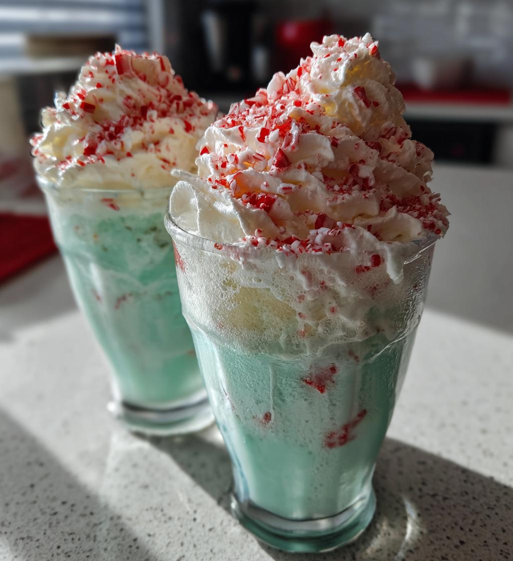 Peppermint Ice Cream Float