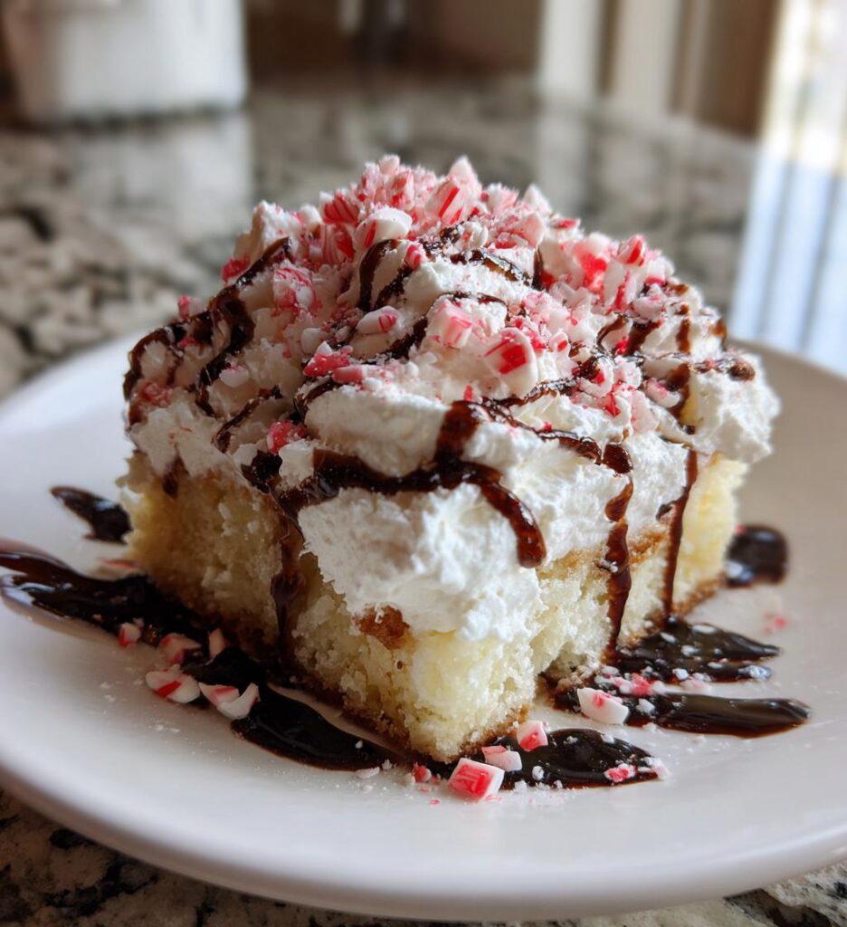 Peppermint Poke Cake