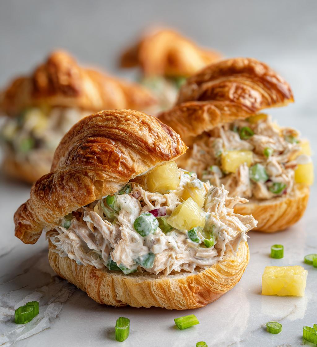 Pineapple Chicken Salad Croissants