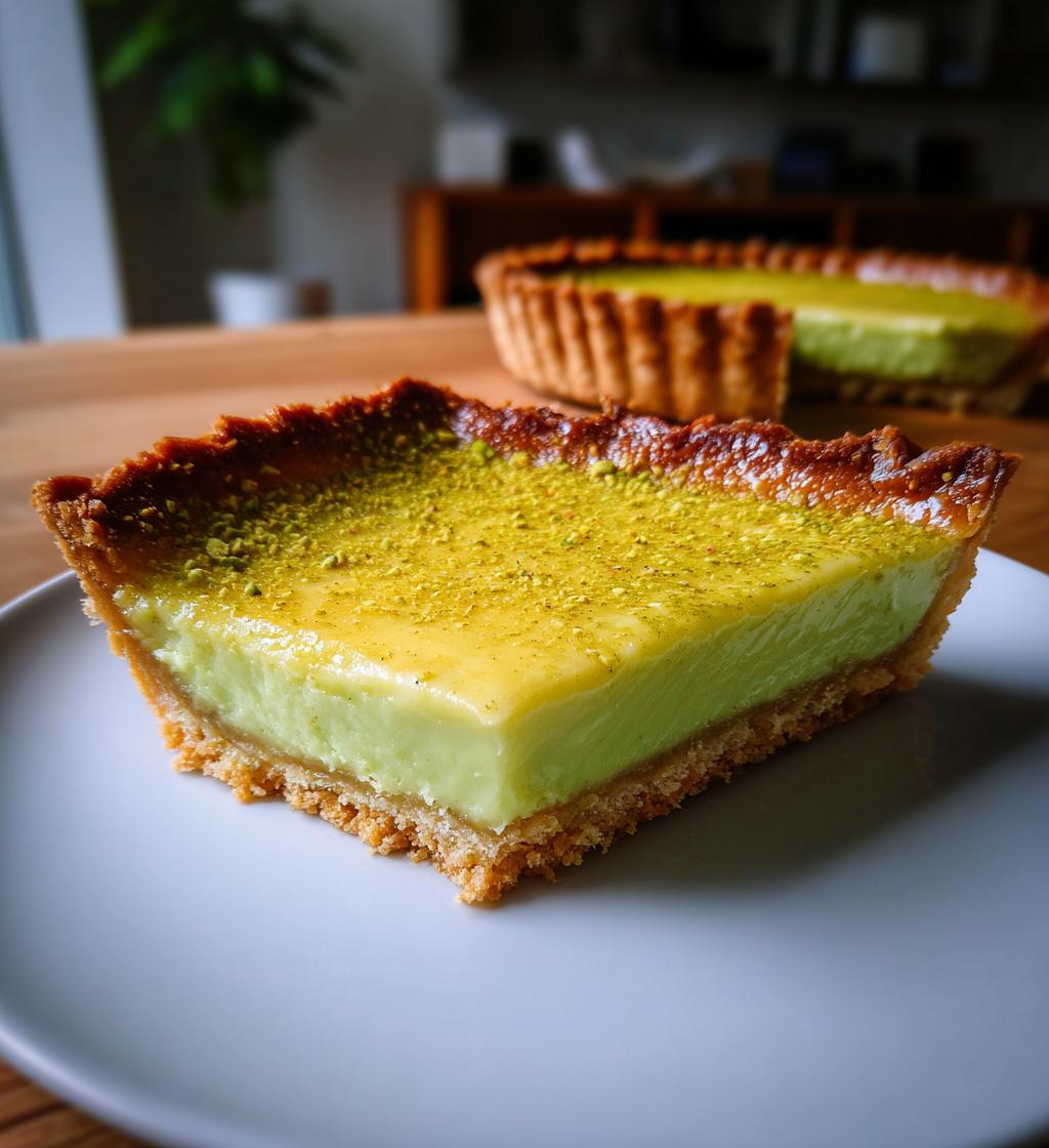 Pistachio Custard Pie - detail 1