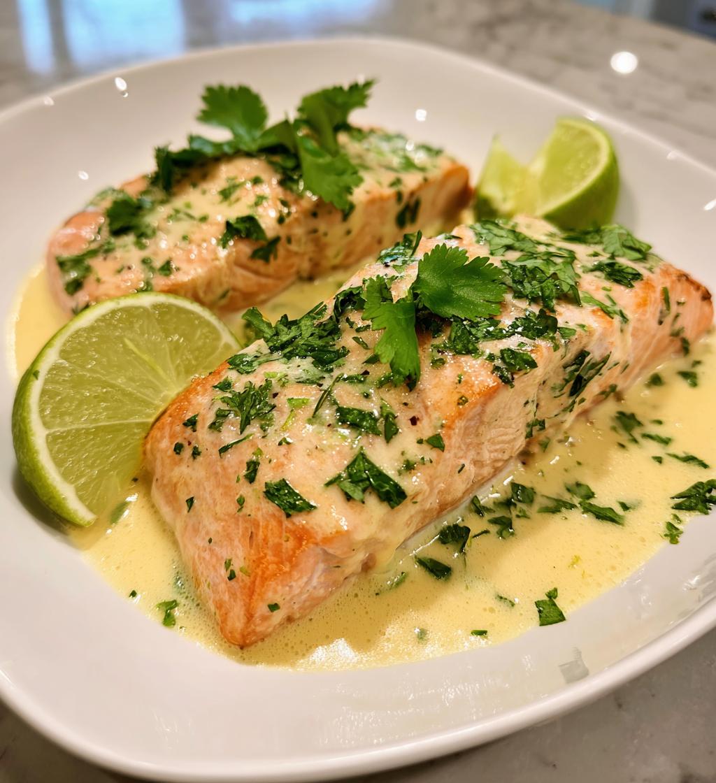 Poached Salmon in Coconut Lime Sauce - detail 1