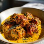 Pumpkin Chicken Meatballs in Sage Cream Sauce