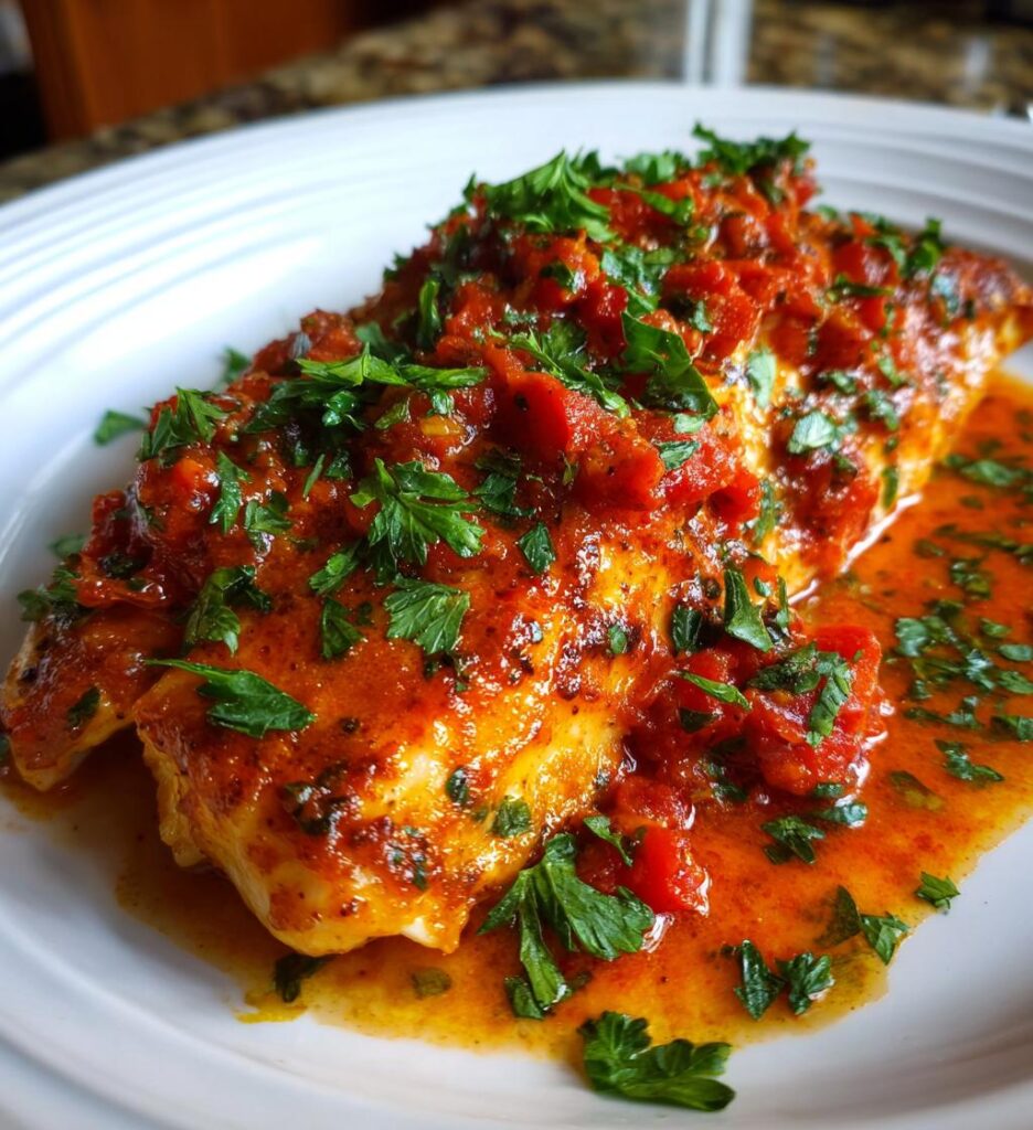 Quick Tilapia in Roasted Pepper Sauce