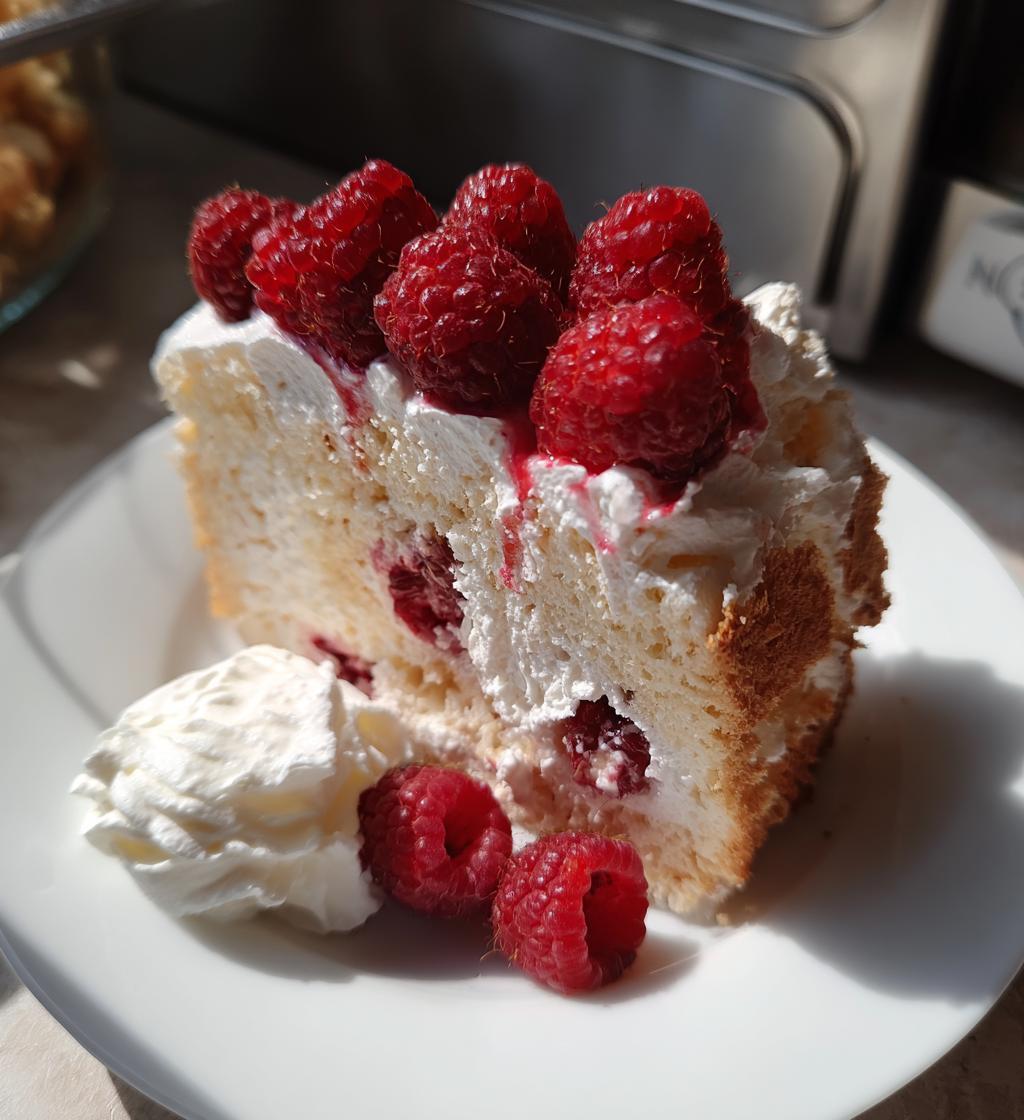 Raspberry Angel Food Cake