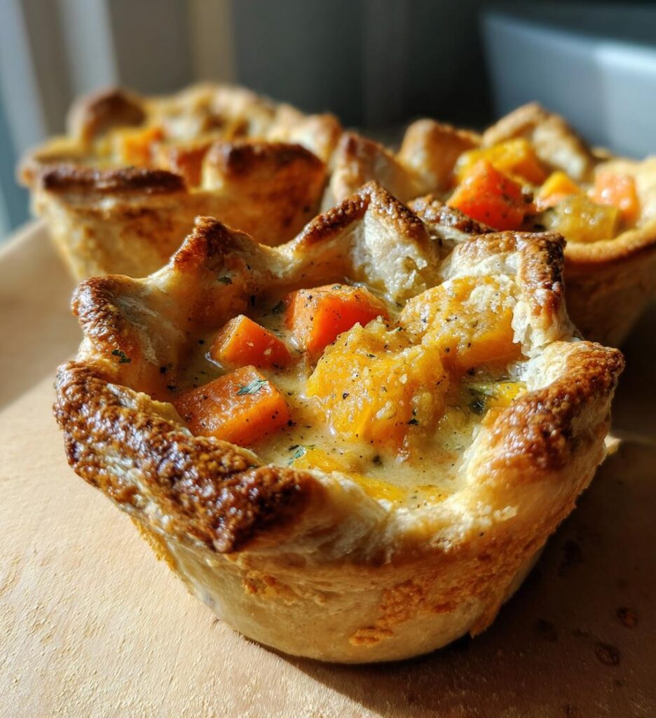 Roasted Autumn Vegetable Pot Pies