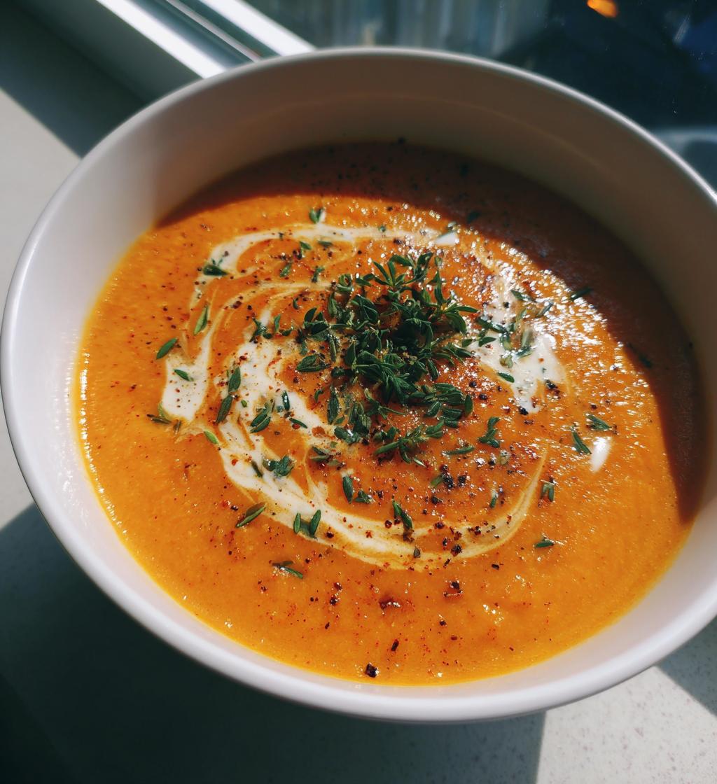 Roasted Red Pepper Gouda Soup