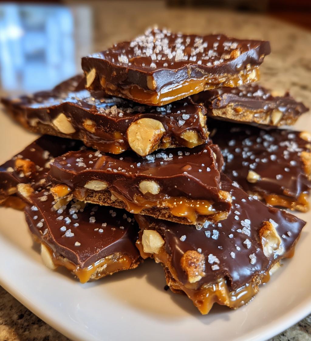 Salted Caramel Pretzel Bark - detail 1