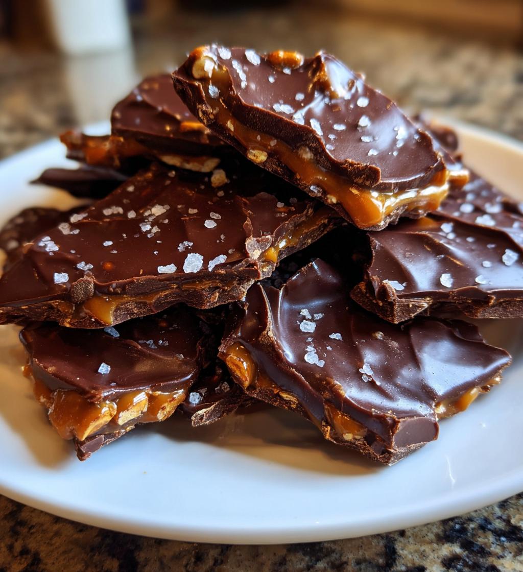 Salted Caramel Pretzel Bark