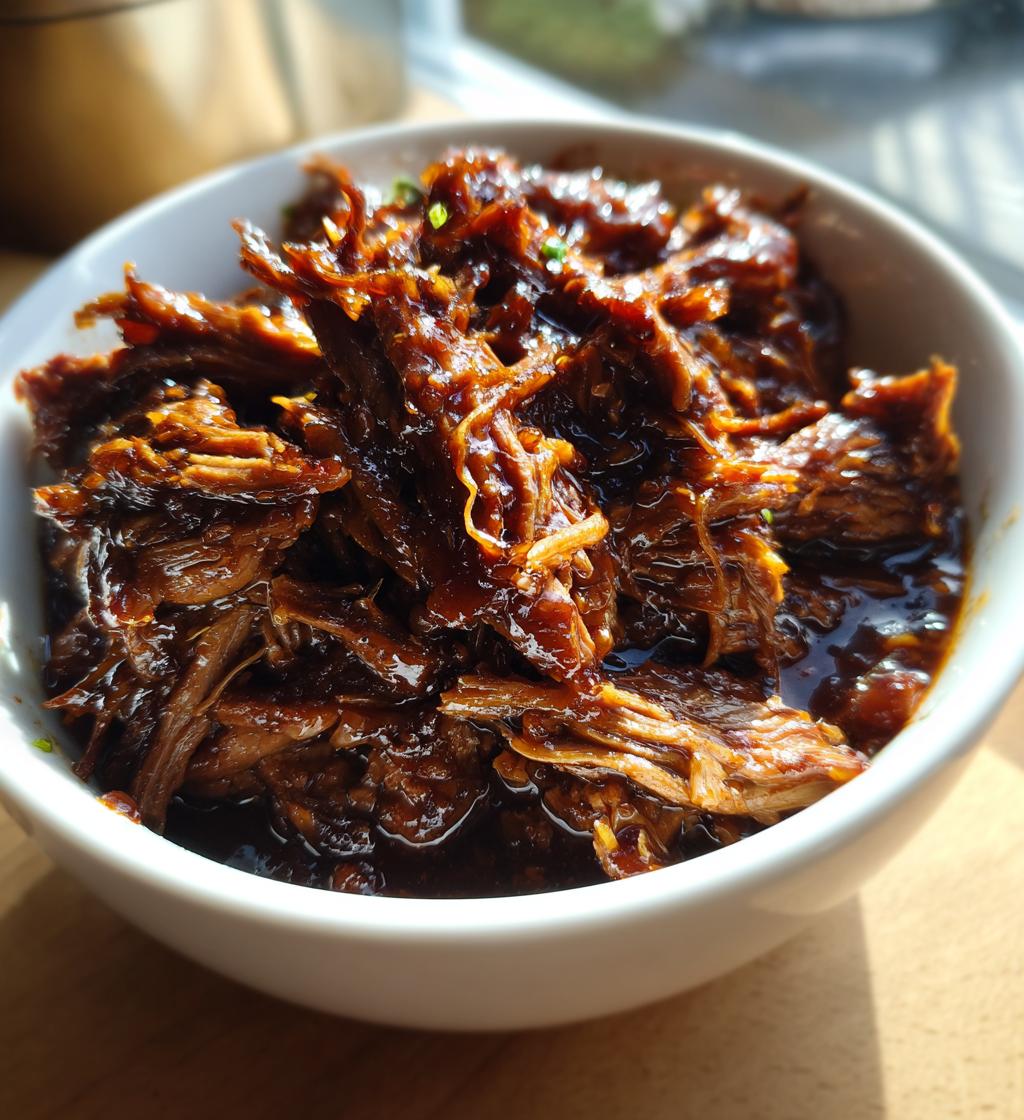 Slow Cooker 4-Ingredient Honey Garlic Beef