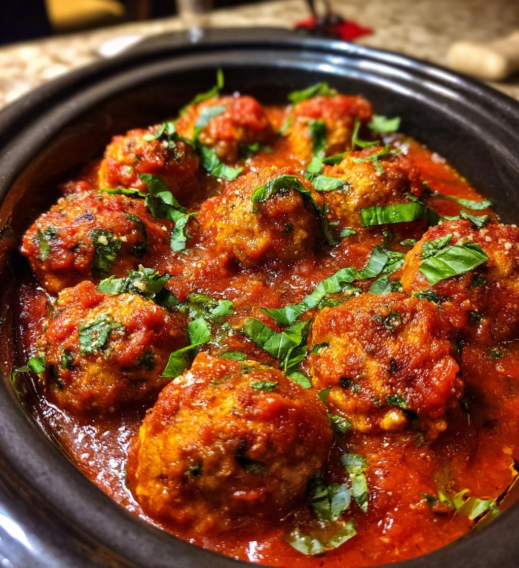 Slow cooker Tuscan Chicken Meatballs - detail 1