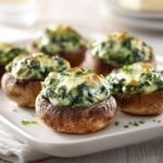 Spinach Dip Stuffed Mushrooms