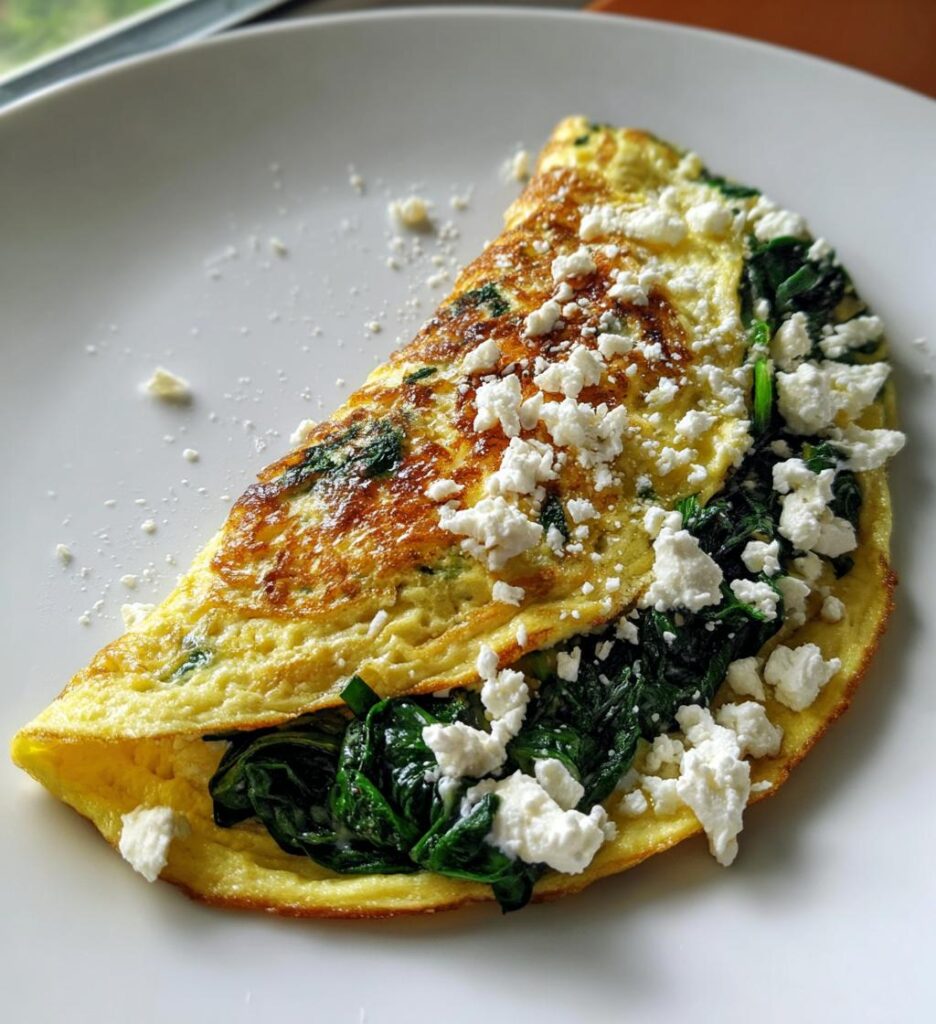 Spinach and Feta Omelet
