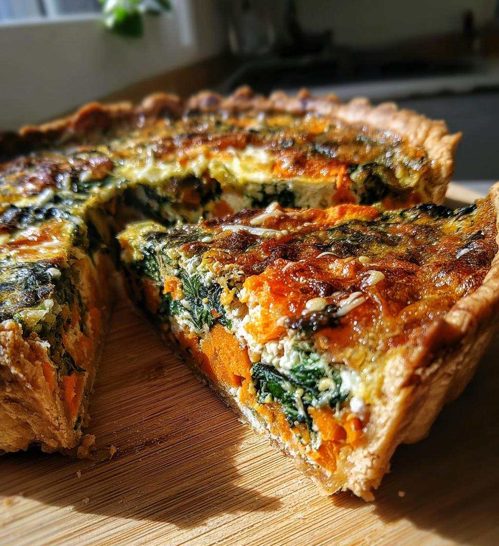Sweet Potato Spinach Quiche - detail 1