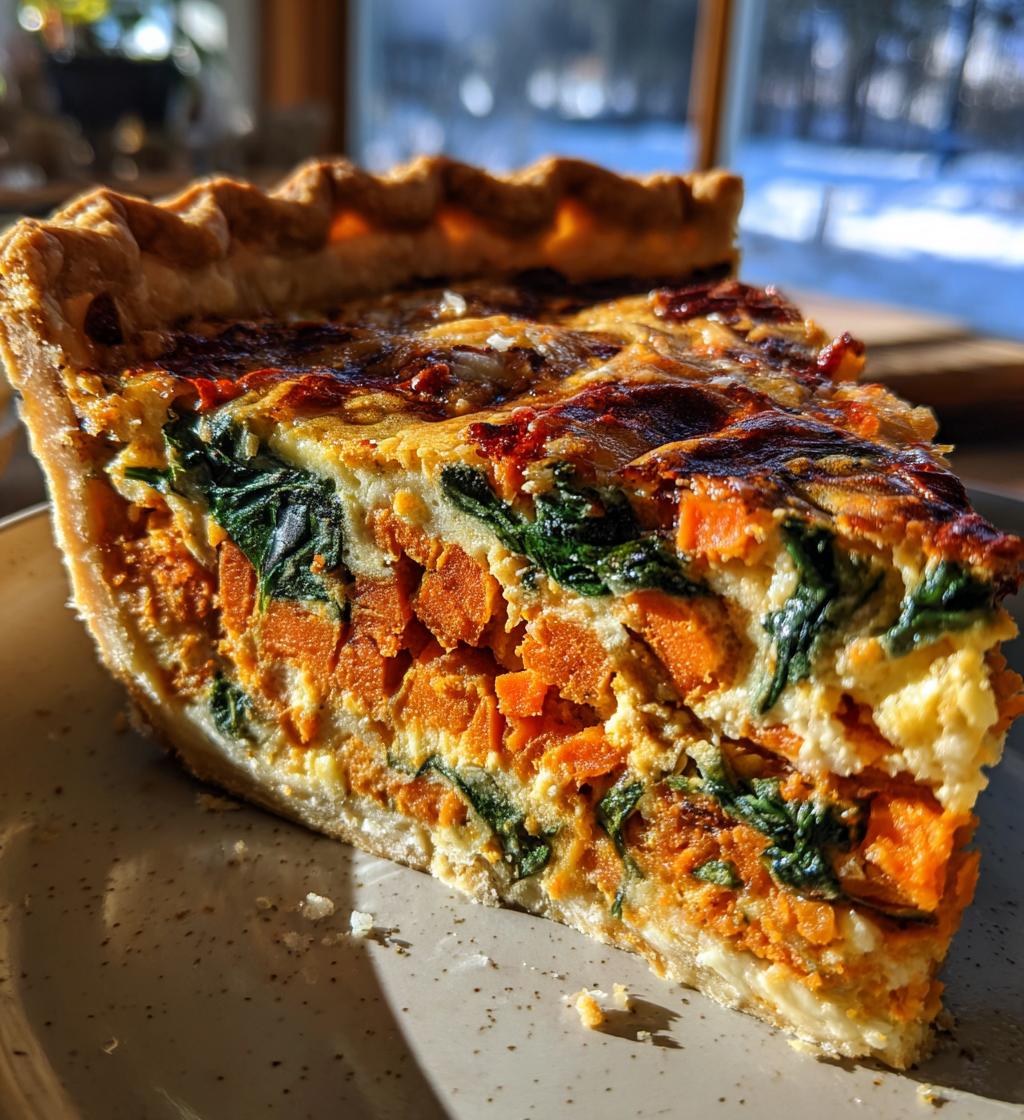 Sweet Potato Spinach Quiche