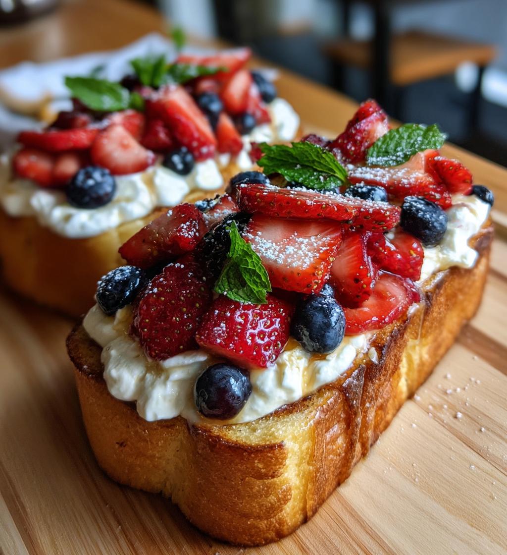 Sweet Whipped Ricotta Honey Toast