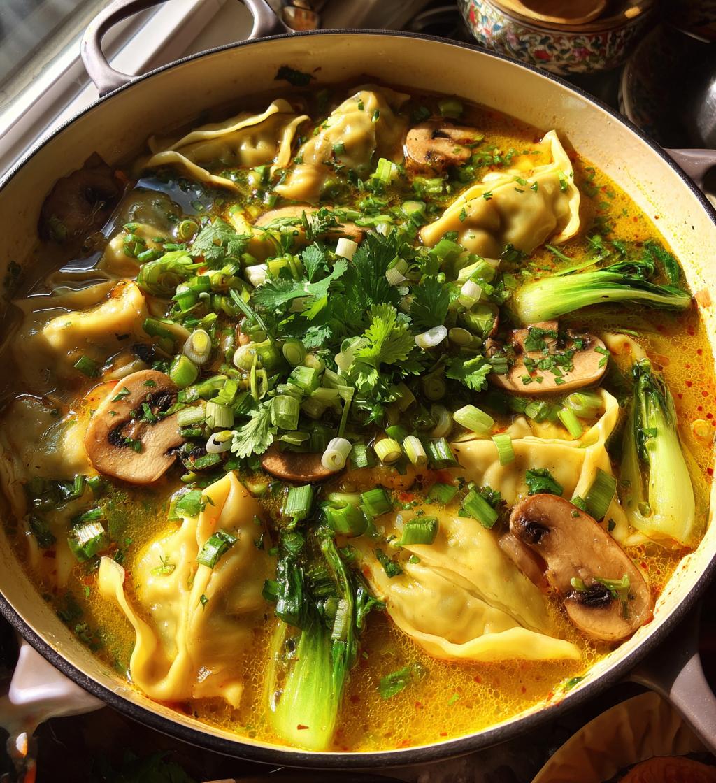 Thai Potsticker Soup - detail 1