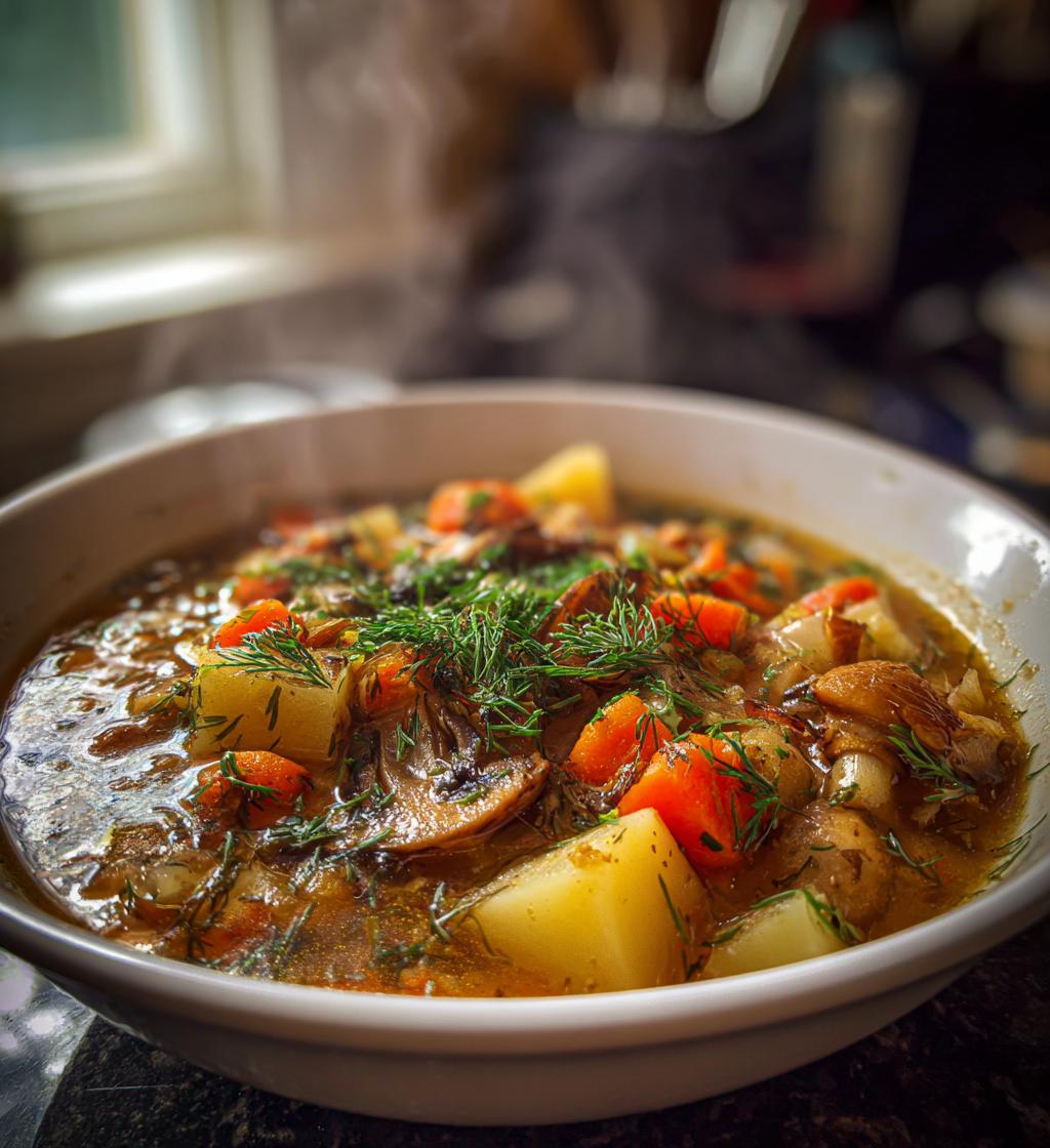 Ukranian Mushroom Soup - detail 1