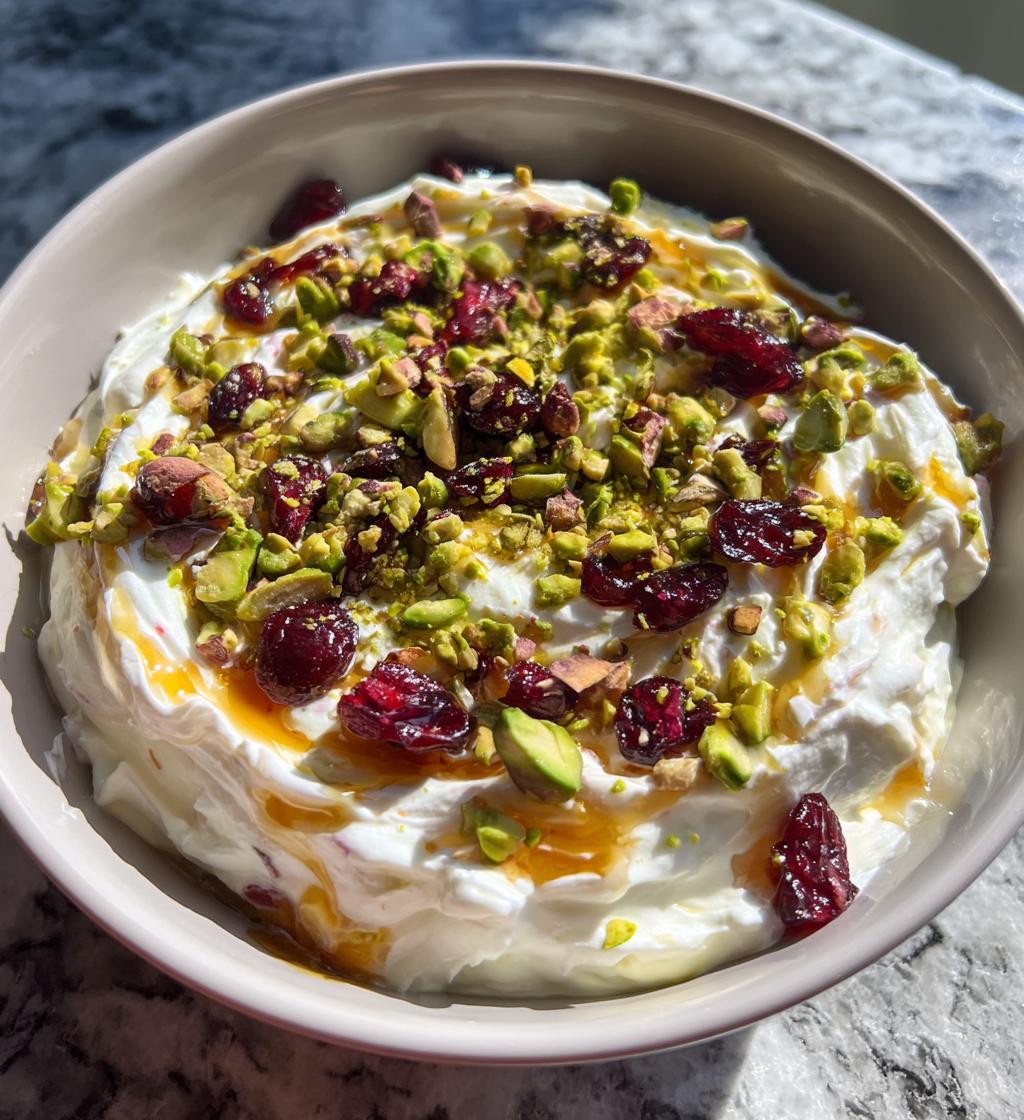 Whipped Feta Dip with Honey, Pistachios, and Cranberries - detail 1