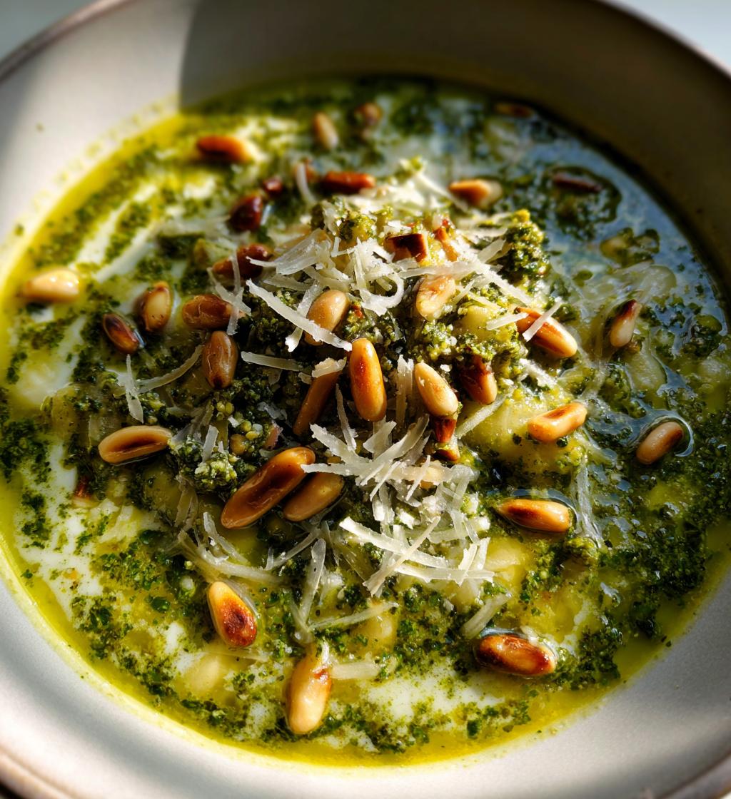 White Bean Pesto Soup - detail 1