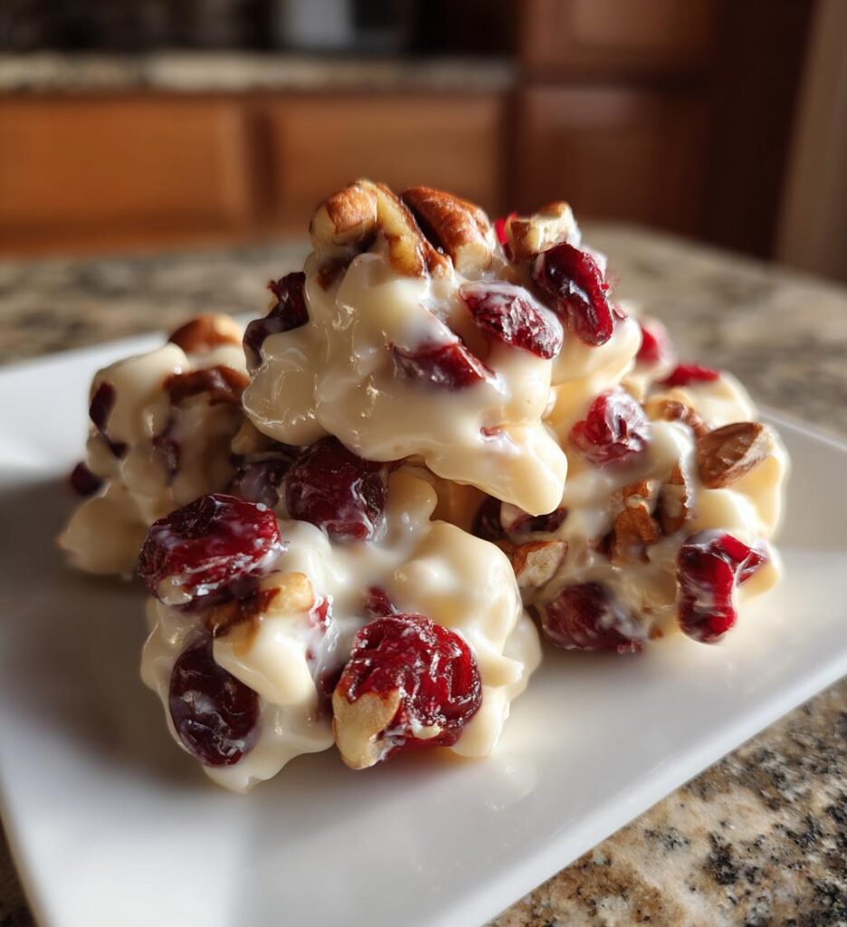White Chocolate Cranberry Pecan Clusters