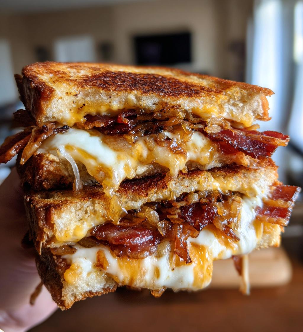 Bacon Onion Grilled Cheese