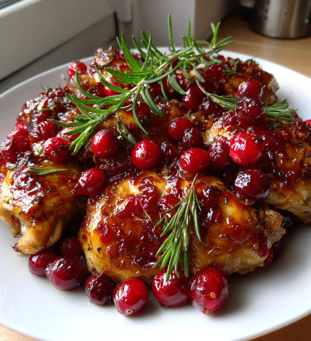 Baked Cranberry Chicken with Rosemary - detail 1