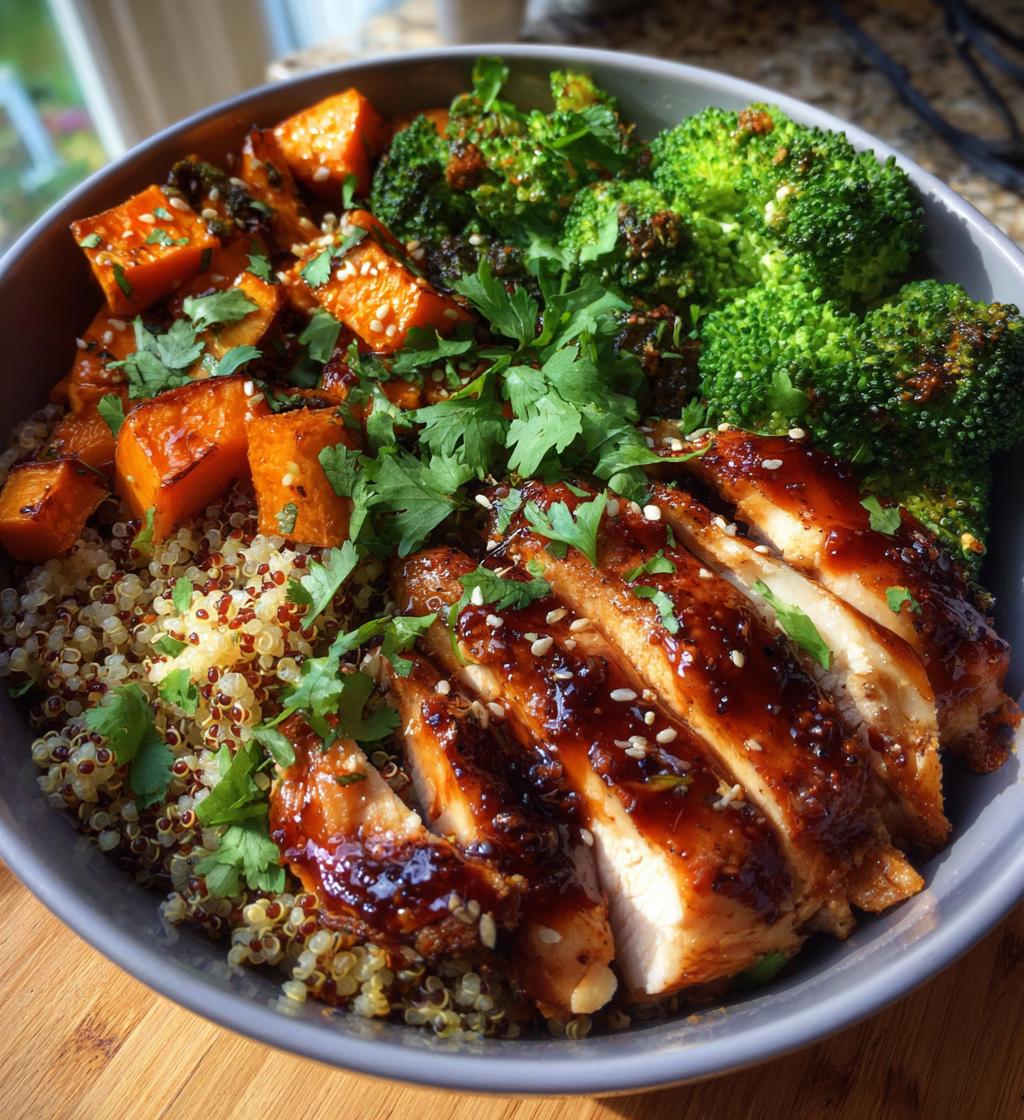 BBQ Chicken & Roasted Sweet Potato Bowl