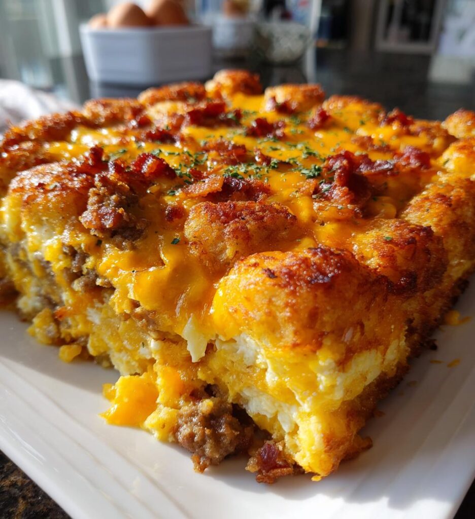 Breakfast Tater Tots Casserole