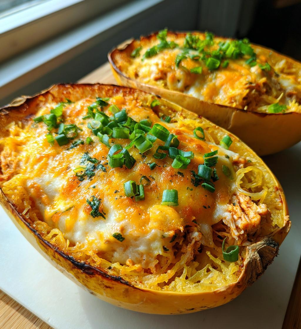 Buffalo Chicken Stuffed Spaghetti Squash - detail 1