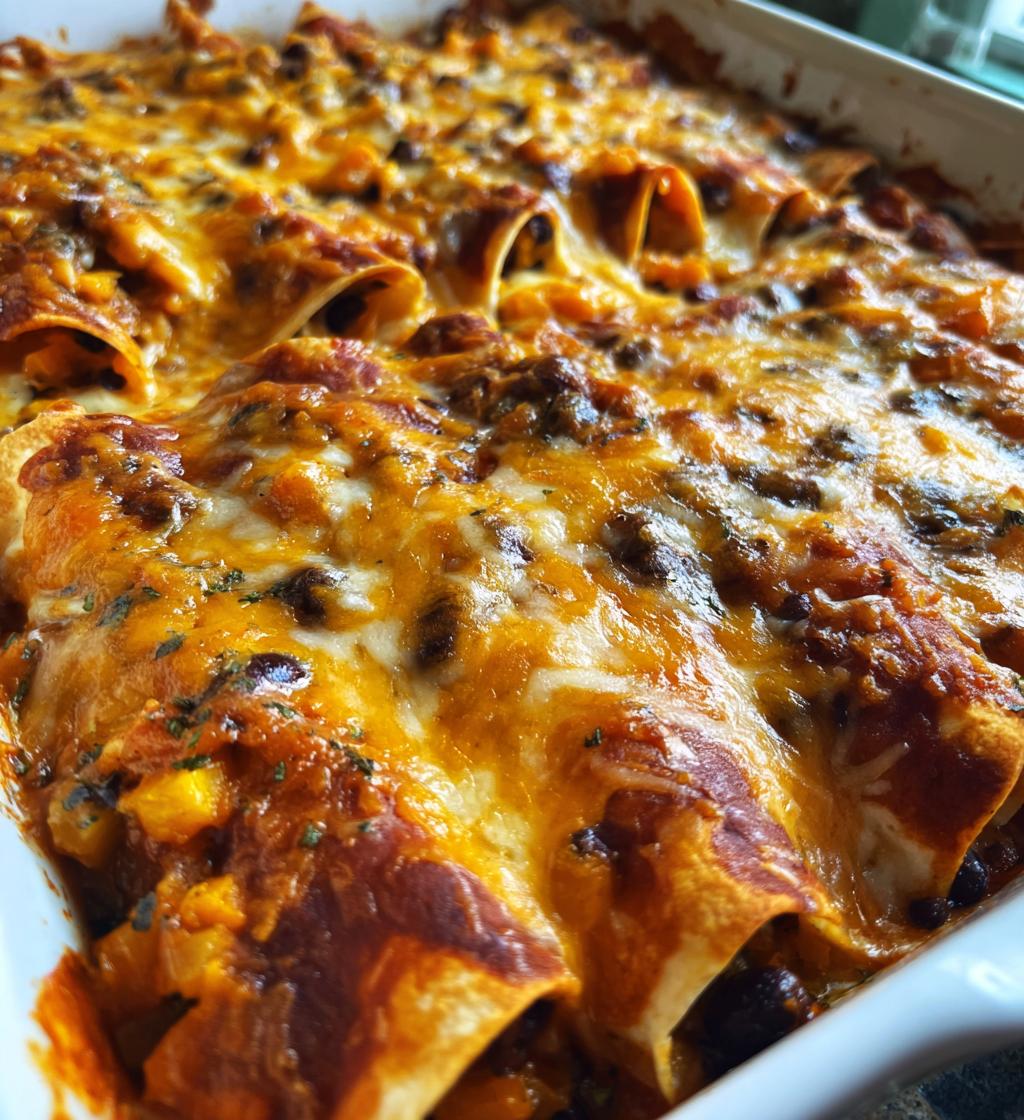 Butternut Squash Black Bean Enchiladas - detail 1