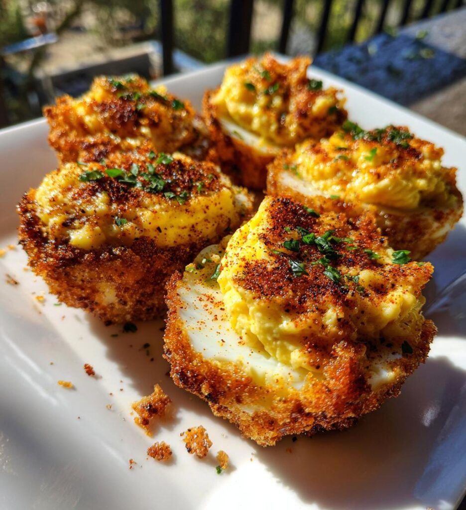 Cajun Fried Deviled Eggs