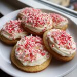Candy Cane Frosted Cookies
