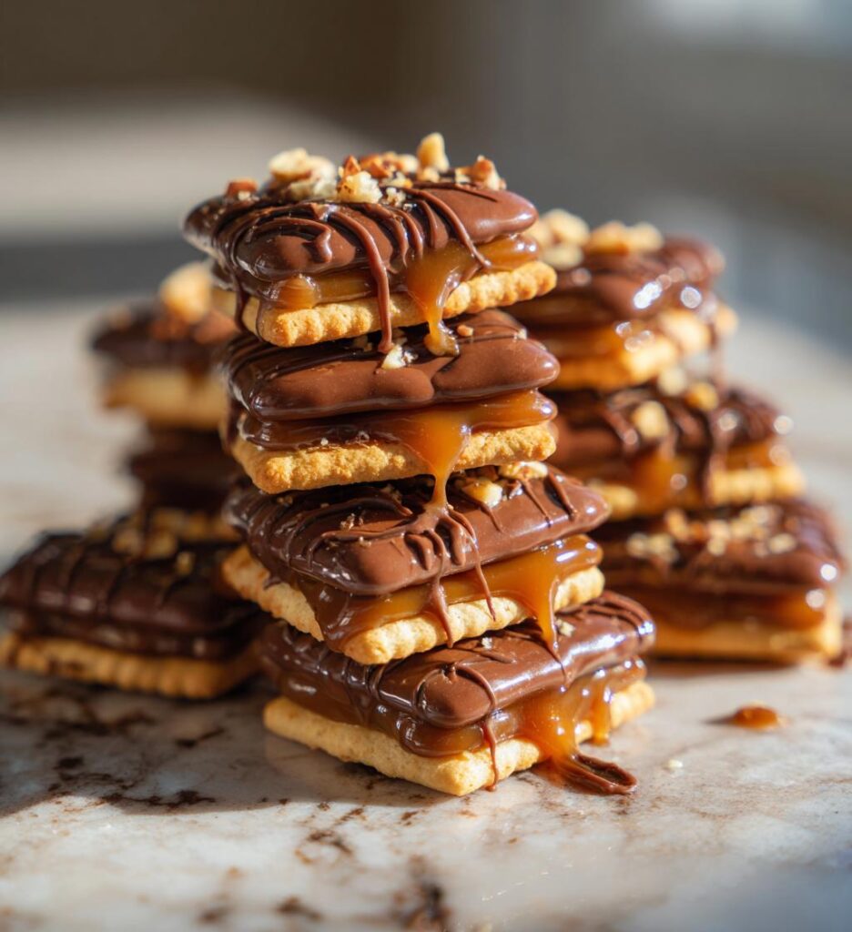 Caramel Ritz Cracker Christmas Cookies